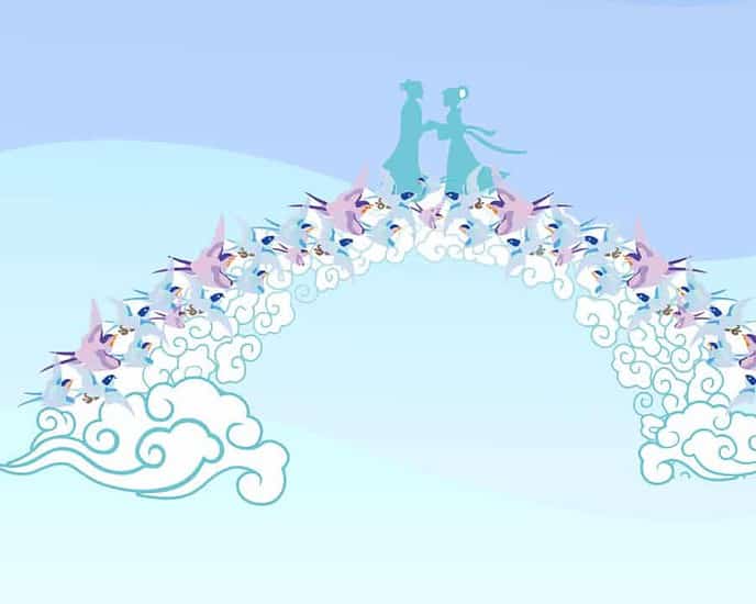 Kisah Legenda Gembala Sapi Niulang dan Gadis Penenun Zhinü Tiongkok memiliki Hari Valentine sendiri. Disebut dengan Festival Qixi (Hanzi: 七夕节, Pinyin: Qīxì jié) atau Festival Ketujuh Ganda, karena jatuh pada hari ketujuh bulan ketujuh penanggalan imlek. Kisah Legenda Gembala Sapi Niulang dan Gadis Penenun Zhinü