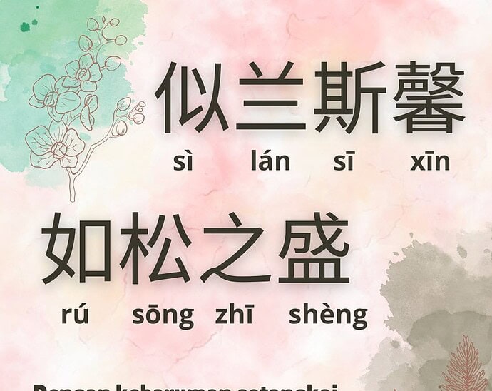 Dengan Keharuman Anggrek, Tumbuh Subur Seperti Pinus (似兰斯馨,如松之盛)